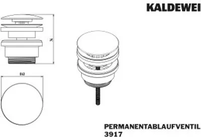 Produktbild von KALDEWEI 910700010001 WB 3917 Permanentventil alpinweiß