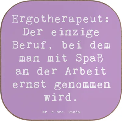 Produktbild von Mr. & Mrs. Panda Untersetzer für Gläser Spruch Ergotherapeut Geschenk - Lavendeltraum - gläseruntersetzer, Tassenuntersetzer, Berufe, Berufsprodukte, Wertschätzung, Beruf