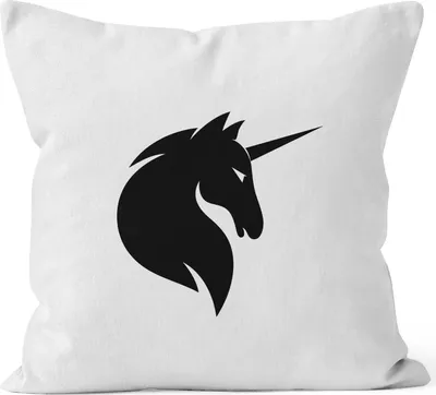 Produktbild von Kissenbezug Einhorn Unicorn Kissen-Hülle Deko-Kissen 40x40 Baumwolle MoonWorks® weiß 40cm x 40cm