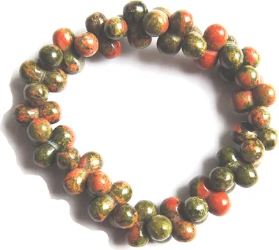 Produktbild von Edelstein-Armband DNA, Unakit, Kugeln, Ø 7 mm