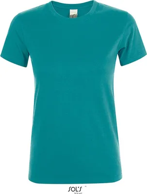 Image de SOLs 01825 | T-shirt femme Régent / Coton semi-peigné ring-spun - Couleur : Duck Blue - Taille : S