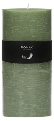 Obrázek produktu pro Pomax, svíčka, vosk parafínový, barva: zelená (avokádová), průměr 10 cm, výška 20 cm