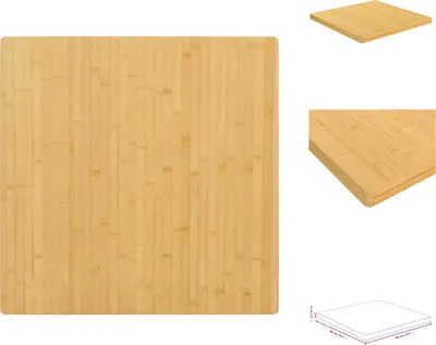 Obrázek produktu pro vidaXL Stolová deska 90x90x4 cm bambus - Stolové desky