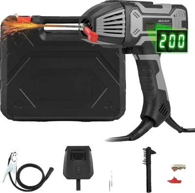 Obrázok produktu pre Ručná zváračka, nastaviteľný výstupný výkon od 20-200 A, ľahká a prenosná konštrukcia, strieborná