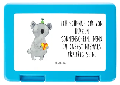 Produktbild von Mr. & Mrs. Panda Lunchbox Koala Geschenk - Weiß - Geburtstag, Bento Box, Vorratsbehälter, Party, Snackbox, Bentobox, Vesperbox, Koalabär