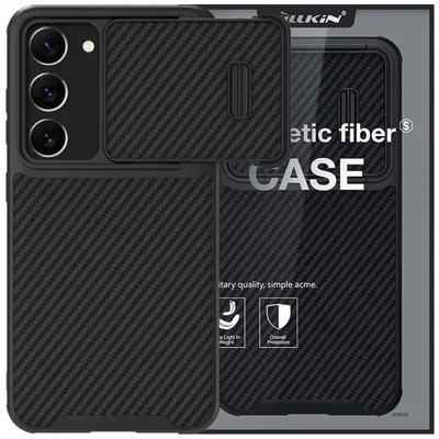Zdjęcie produktu dla Nillkin Synthetic Fiber S Case Etui Samsung Galaxy S23 Pokrowiec Osłona Na Aparat Czarne