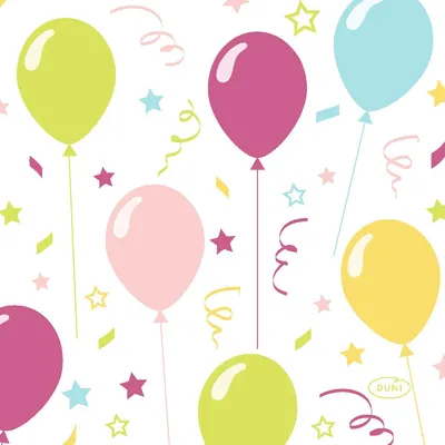 Produktbild von Duni Servietten Balloon Fun 24 x 24 cm - 20er Pack