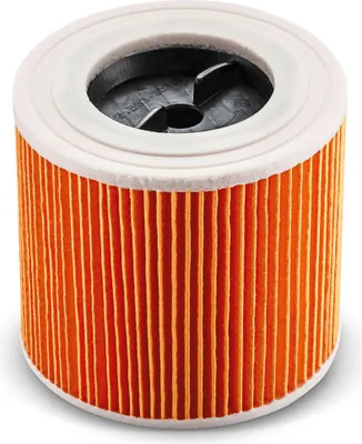 A close-up studio shot of an air filter.