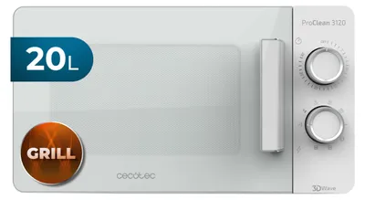 Productafbeelding van Magnetron met grillfunctie, Cecotec ProClean 3120, 20 liter, 700W, wit