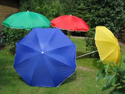 Produktbild von Sonnenschirm 200cm blau inkl. Schutzhülle