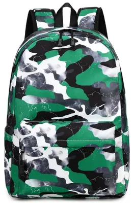 Produktbild von Schulrucksack Jungen Camo Grün Wasserdicht 25L 30x15x45cm