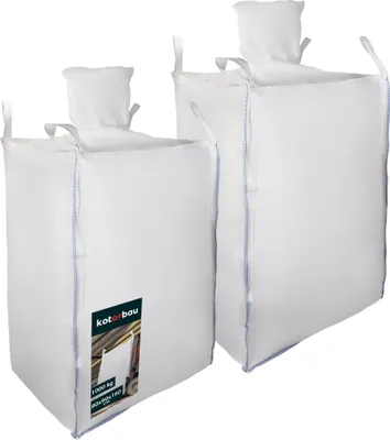 Produktbild von KOTARBAU® 2 St Big Bag Säcke 90x90x160cm Gartenabfallsack Stabil Oberem und Unterrem Trichter 1000kg PP Schwerlastsack Gartenabfallsäcke Gartentasche Abfallsäcke Schuttsäcke Bauschuttsäcke Garten Zube