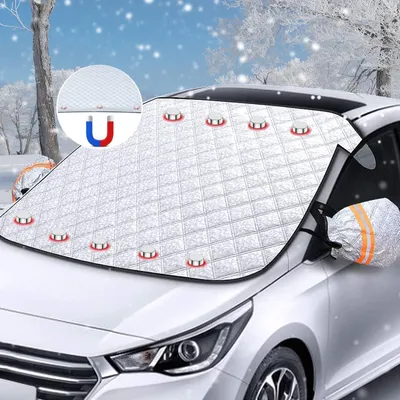 Immagine prodotto di Parabrezza auto a protezione solare con magneti e strisce riflettenti