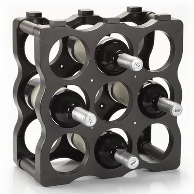 Produktbild von PlasticForte Weinregal fur 9 Flaschen - stapelbar - 36 x 12,5 x 36 cm