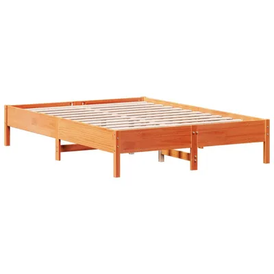 Produktbild von vidaXL Massivholzbett ohne Matratze Wachsbraun 160x200 Kiefernholz