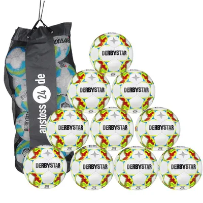 Produktbild von Ballset DERBYSTAR Jugendball - APUS LIGHT Futsal inkl. Ballsack 10 Bälle