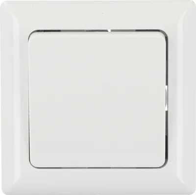 Produktbild von Unitec Aus-Wechselschalter mit Rahmen ultraweiß, Serie Genua