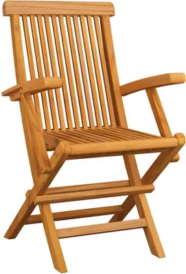 Produktbild von vidaXL Gartenstühle mit Roten Kissen 8 Stk. Massivholz Teak
