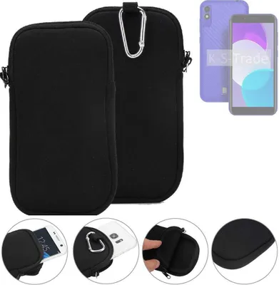 Produktbild von K-S-Trade Neopren-Hülle Handyhülle kompatibel mit BLU C5L+ Schutzhülle Neoprenhülle Sleeve Schutz-Hülle Gürtel Tasche Case Holster Handytasche
