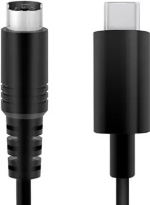 Produktbild von IK Multimedia IP-CABLE-USBCMD-IN, 0,6 m, USB C, Mini-DIN, Schwarz