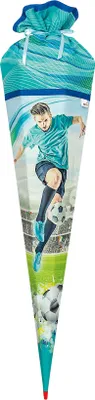 Produktbild von ROTH Stoffschultüte Stoffwunder Fußballstar 85 cm groß eckig Zuckertüte Schulanfang