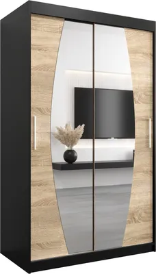 Produktbild von Kleiderschrank, Schiebetürenschrank Schlafzimmer, Schrank mit Spiegel ELYPSE 120 cm