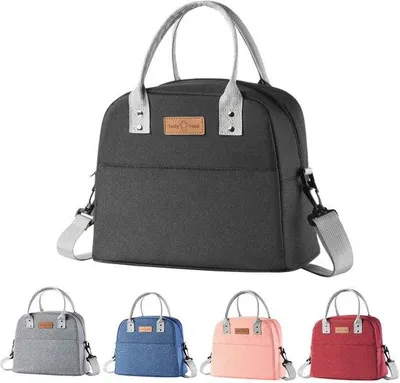 Image de Sac-repas isotherme, étanche, noir, pour le travail ou l'école