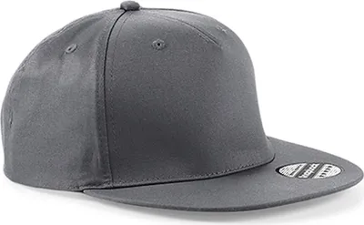Produktbild von Beechfield B610 | 5-Panel Snapback Rapper Cap / Kappe / Mütze / Hut - Farbe: Graphite Grey - Größe: One Size