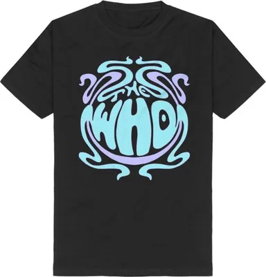 Produktbild von The Who T-Shirt Herren Psychedelic Logo schwarz Band-Merch, Bands 100% Baumwolle M