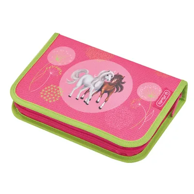 Produktbild von Herlitz Spring Horses, Weiches Federmäppchen, Polyester, Mehrfarbig, Abbildung, Reißverschluss, 203 mm