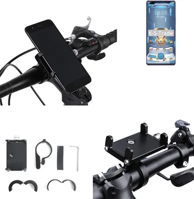 Produktbild von K-S-Trade Handyhalterung für das Fahrrad kompatibel mit Huawei nova 7 SE 5G Lohas Edition Halter Lenkstange Fahrradhalterung Motorrad Bike Mount