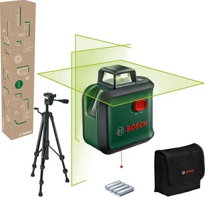 Produktbild von Kreuzlinien-Laser AdvancedLevel 360 Set, Stativ TT 150, eCommerce-Karton