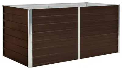 Produktbild von vidaXL Hochbeet Braun 160 x 80 x 77 cm Verzinkter Stahl