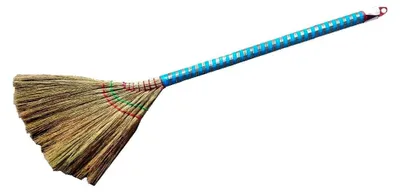 Produktbild von Choi Ba Lai Reisigbesen Vietnam 99cm Besen Sweeping Broon Asiatischer Kehrbesen mit Siel Walis Tambo