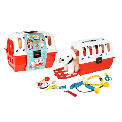 Produktbild von Toi-Toys Puppy in Reismand + Dierenarts Accessoires
