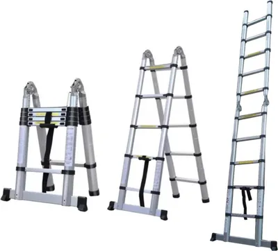 Produktbild von 2-in-1 teleskopische Gelenkleiter - 3,2 m, Aluminium