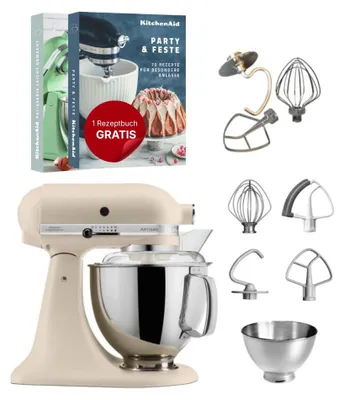 Produktbild von KitchenAid 4,8 L 5KSM175 Artisan Küchenmaschine inkl. TschimmHook Rührelemente Fresh Linen