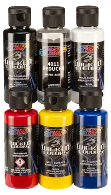 CREATEX 6 x 60ml Wicked W110 Detail Sampler Set 116110 Airbrush Farbe