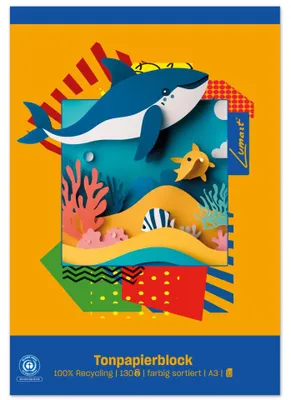 Imagen del producto de Bloque de papel kraft DÜRER® 053623000, tamaño A3, 10 hojas, 130 g/m², de diferentes colores