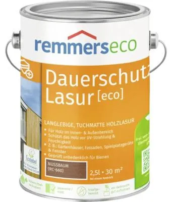 Produktbild von Remmers Öl-Dauerschutz-Lasur [eco] nussbaum (RC-660) 2,5 l, Holzlasur aussen