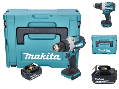Obrázok produktu pre Akumulátorový vŕtací skrutkovač Makita DDF 489 F1J 18 V 73 Nm + 1x akumulátor 3,0 Ah + Makpac - bez nabíjačky