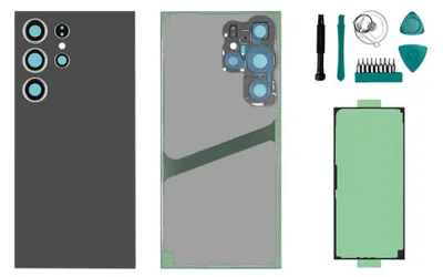 Produktbild von Samsung Galaxy S24 Ultra Backcover Titanium Black - Set