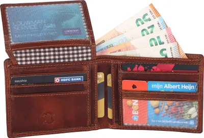Produktbild von Geldbörse Herren Portemonnaie Echt Leder Börse Querformat Geldbeutel RFID MANZA®