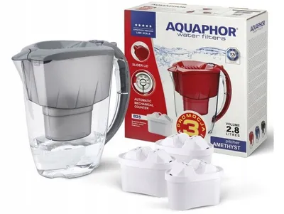 Zdjęcie produktu dla Dzbanek filtrujący szary + 3 wkłady B25 Aquaphor