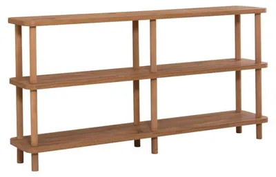 Image de Bibliothèque basse en panneau mélaminé pin Atlantique 150 x 74,9 x 35 cm