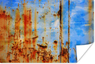 Produktbild von MuchoWow® Poster Stahl - Rost - Vintage 60x40 cm - Schlafzimmerdekoration