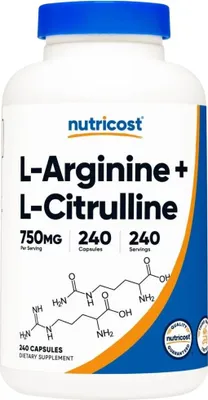 Image de Nutricost | Complexe L-Arginine + L-Citrulline