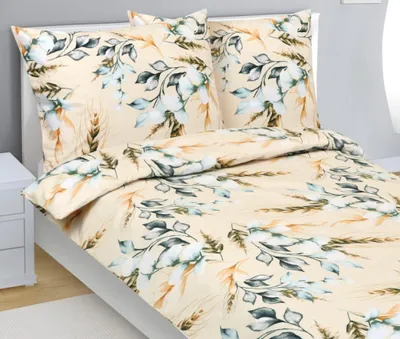 Produktbild von Baumwollbettwäsche - Beige,grau - 140x220, 70x90
