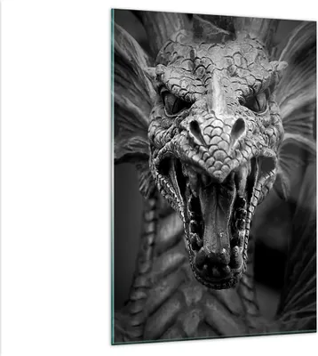Produktbild von Bilder auf glas - Einteilig - Drache Kreatur Waage - 80x120cm - Glasbilder - Wandbilder - Bilder - zum Aufhängen bereit - Wanddekoration aus Glas - Glas Bilder - Wandbild auf Glas - GPA80x120-0245