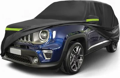 Produktbild von Autoabdeckung fš¹r Jeep Renegade 2014-2019 210D-PU Outdoor Vollabdeckung Alle Wetter Wasserdicht Winddicht Sonne Regen Schnee Schutz mit Fahrertš¹r Rei?verschluss